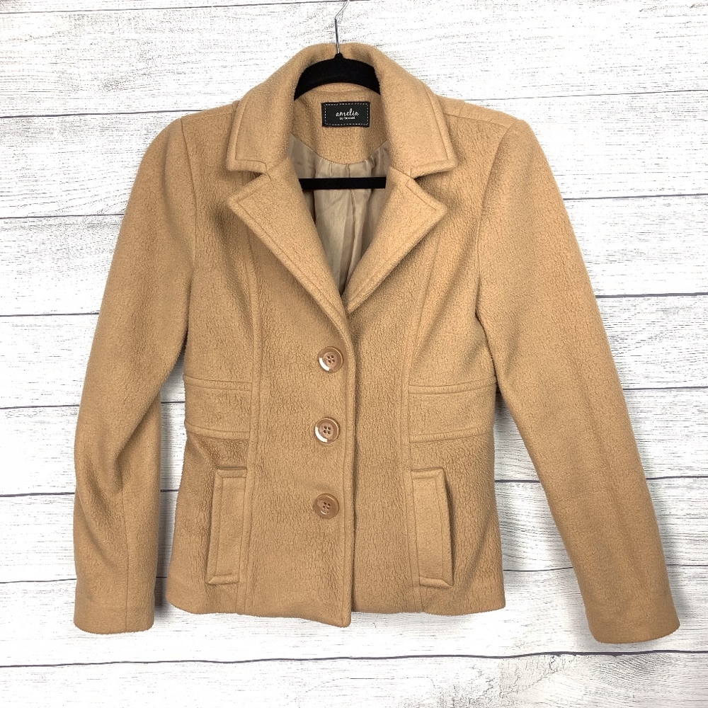 Amelia by Becool Tan Button Jacket